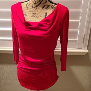 Georgiou Studio Ruched 3/4 length sleeve top NWT